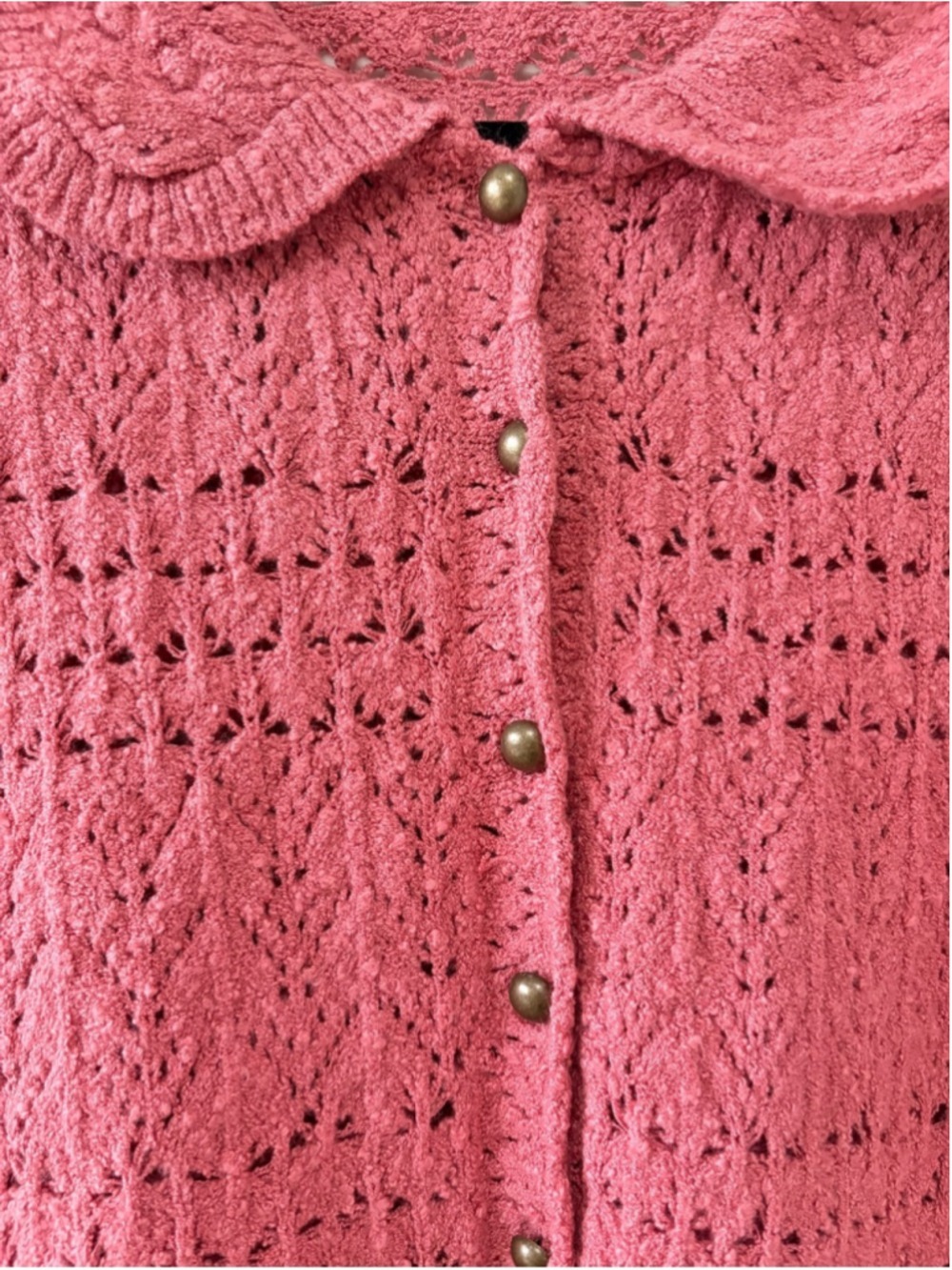 FREE PEOPLE DAILY CARDIGAN FADED ROSE SIZE M - Picture 8 of 12